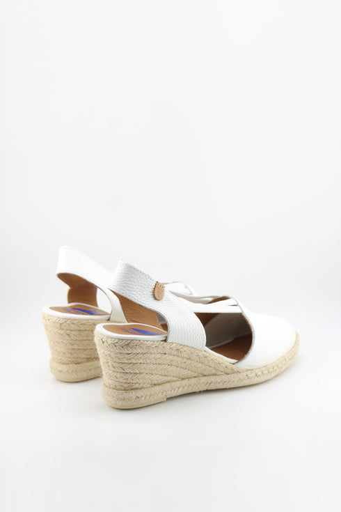 Verbenas Pleated Slingback Espadrille Wedge Sandals